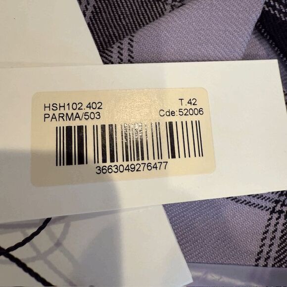 NEW! Ami Paris 100% Virgin Wool Patch Pocket Shirt Parma Purple Black XL (EU42) - Picture 13 of 14